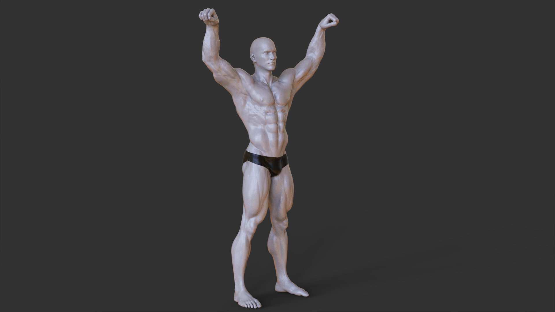Bodybuilder Pose 3D print model_7