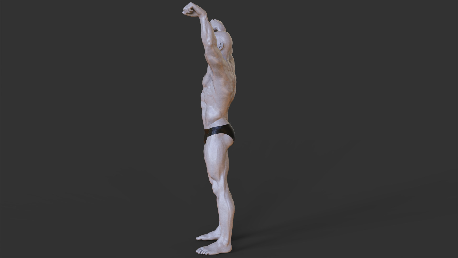 Bodybuilder Pose 3D print model_2
