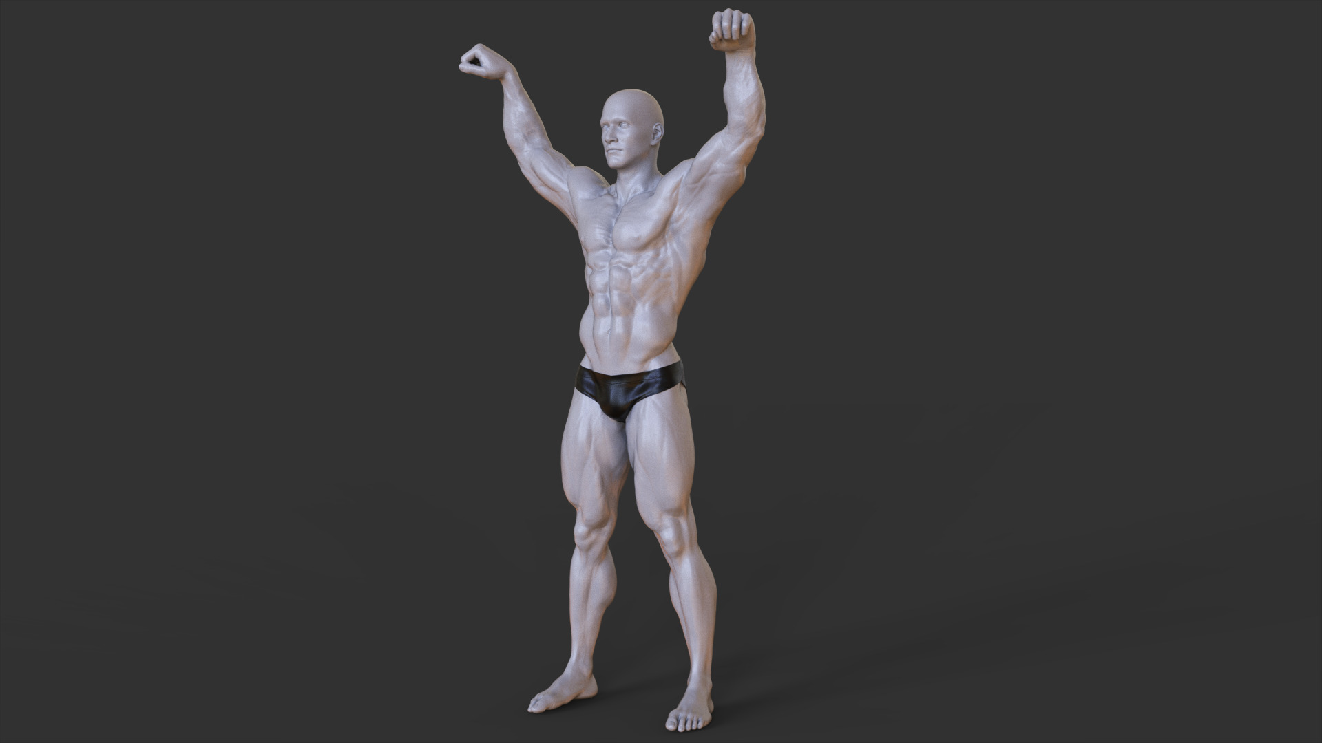 Bodybuilder Pose 3D print model_1