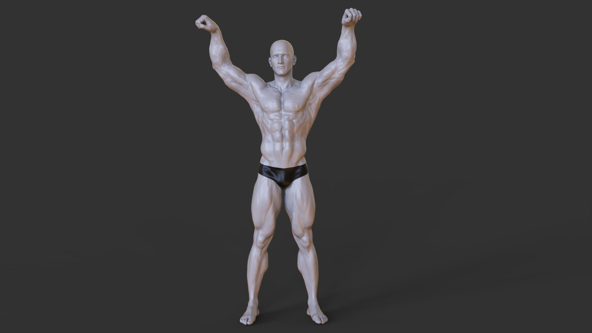 Bodybuilder Pose 3D print model_8