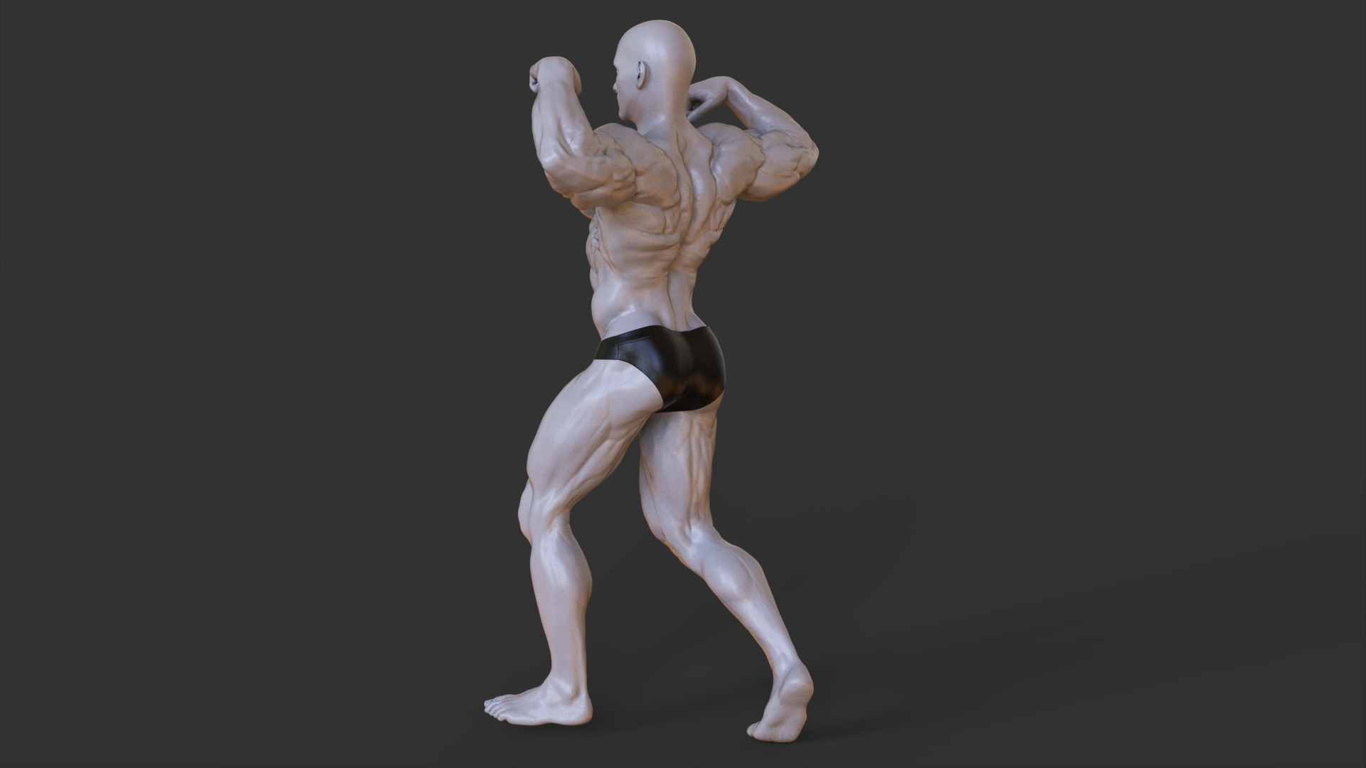 Bodybuilder Pose 3D print model_3