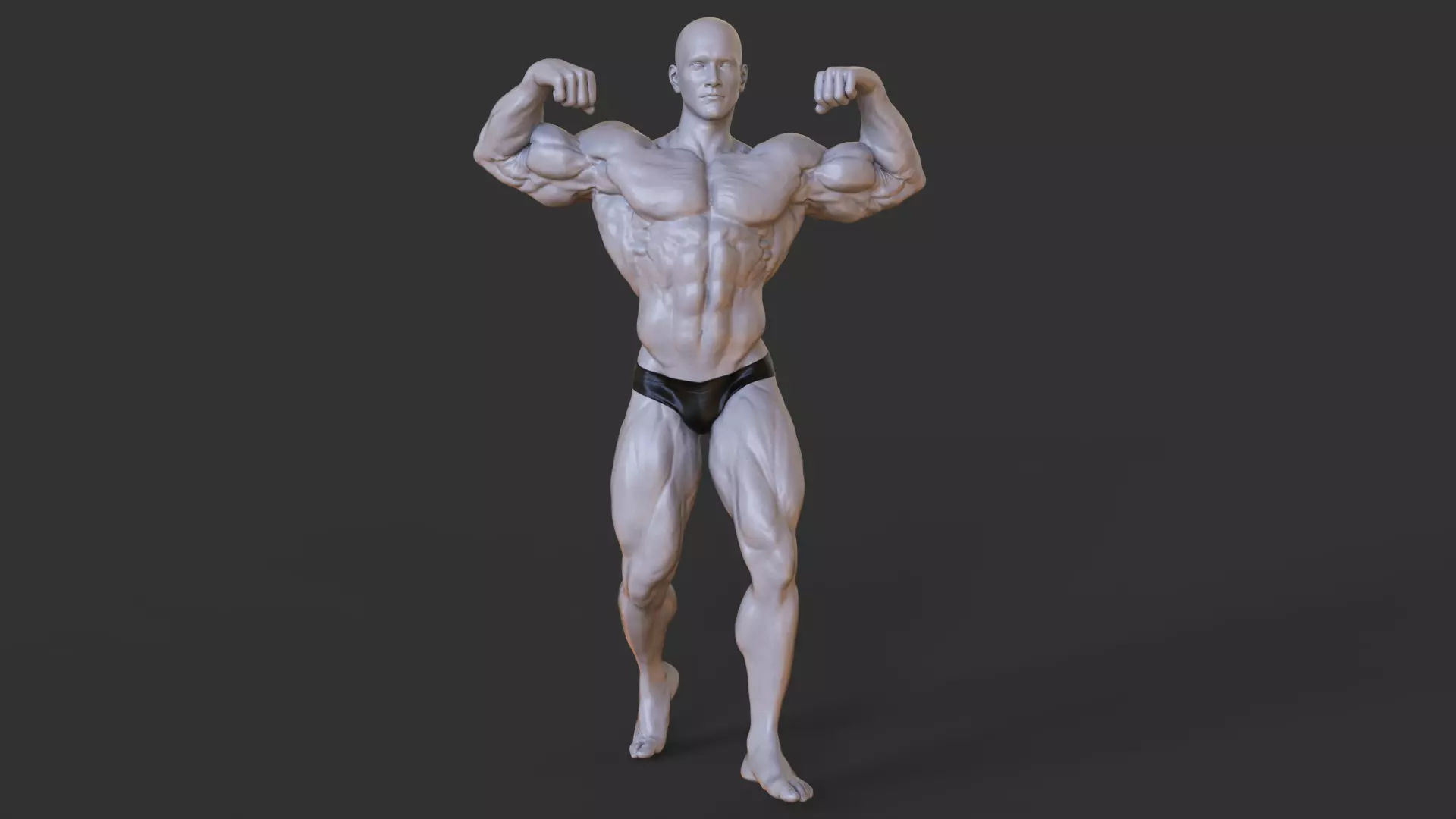 Bodybuilder Pose 3D print model_0