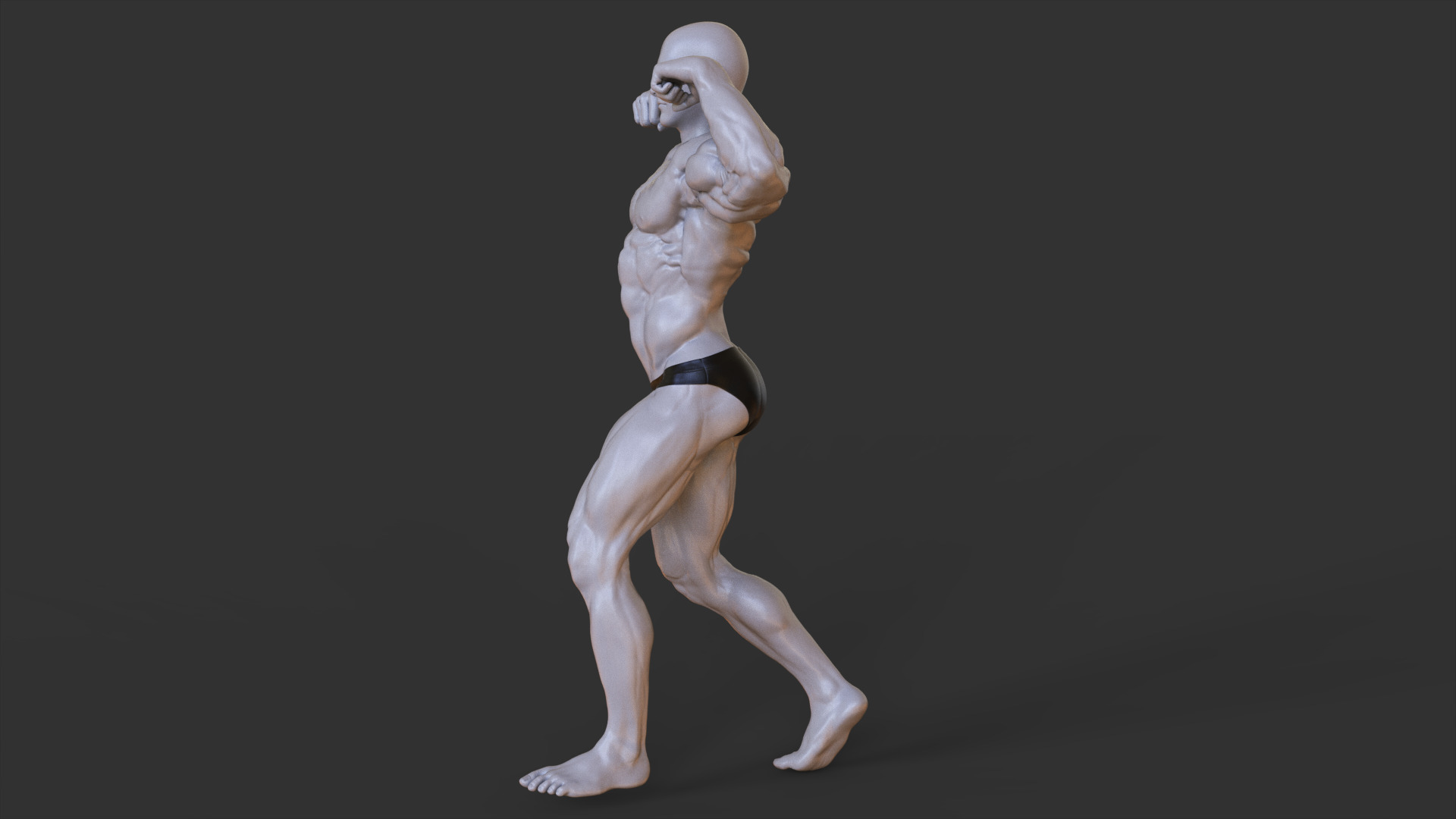 Bodybuilder Pose 3D print model_2