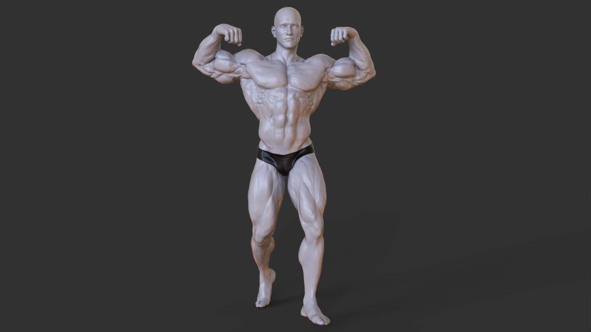 Bodybuilder Pose 3D print model_8