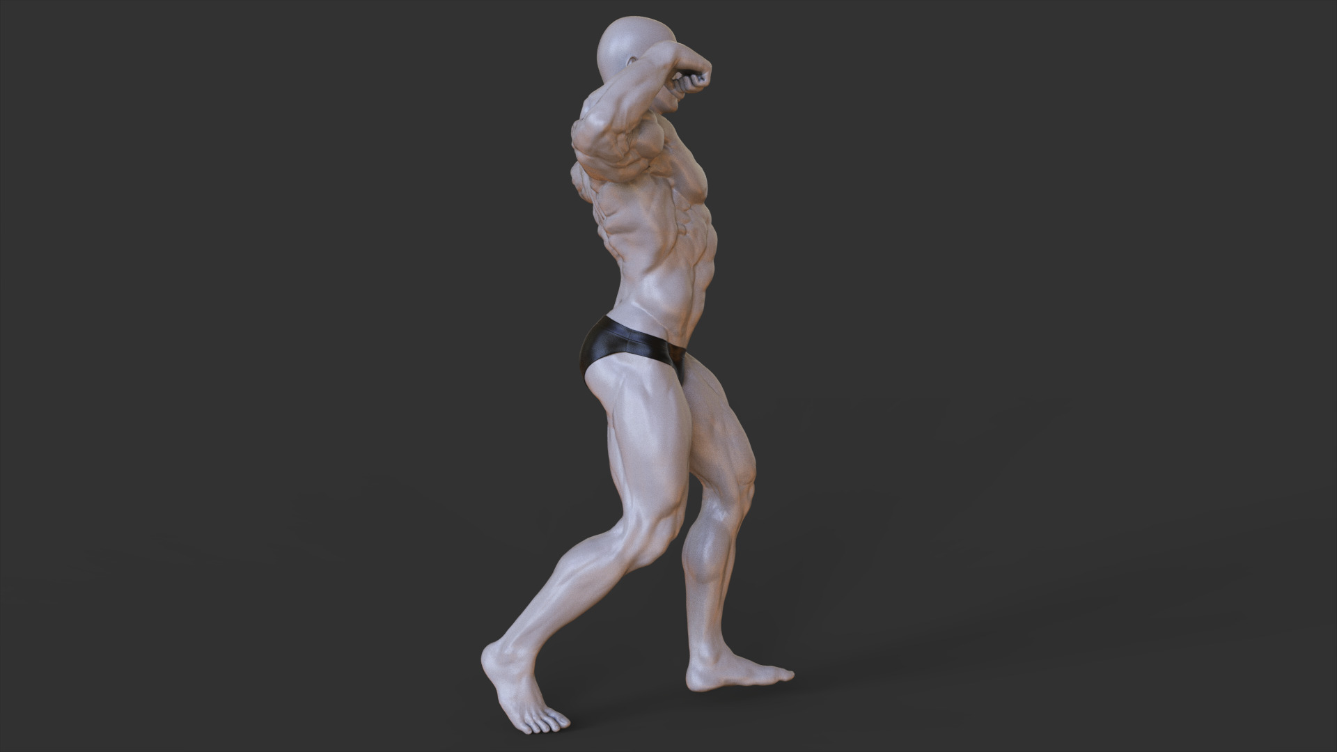 Bodybuilder Pose 3D print model_6