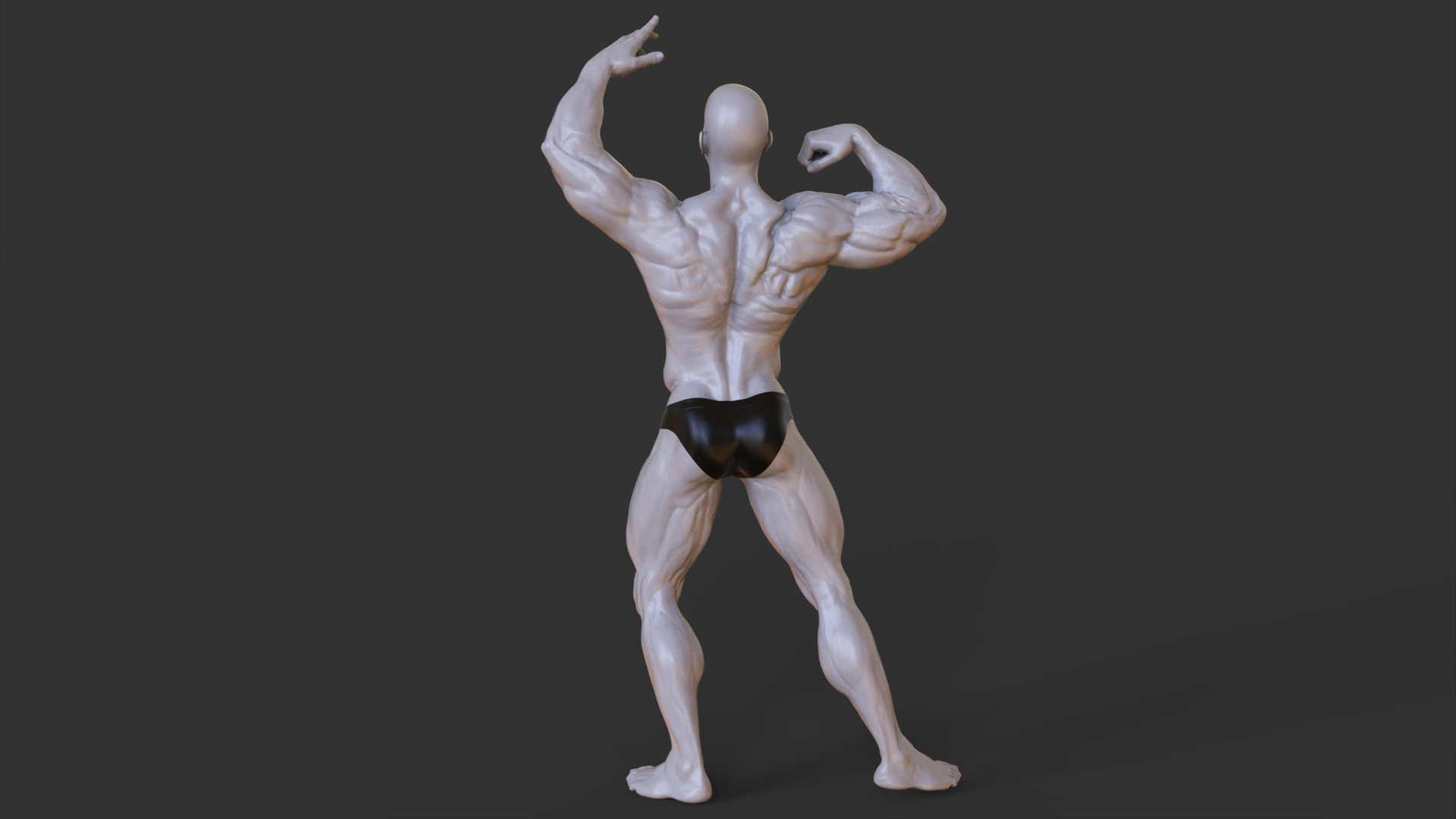 Bodybuilder Pose 3D print model_4