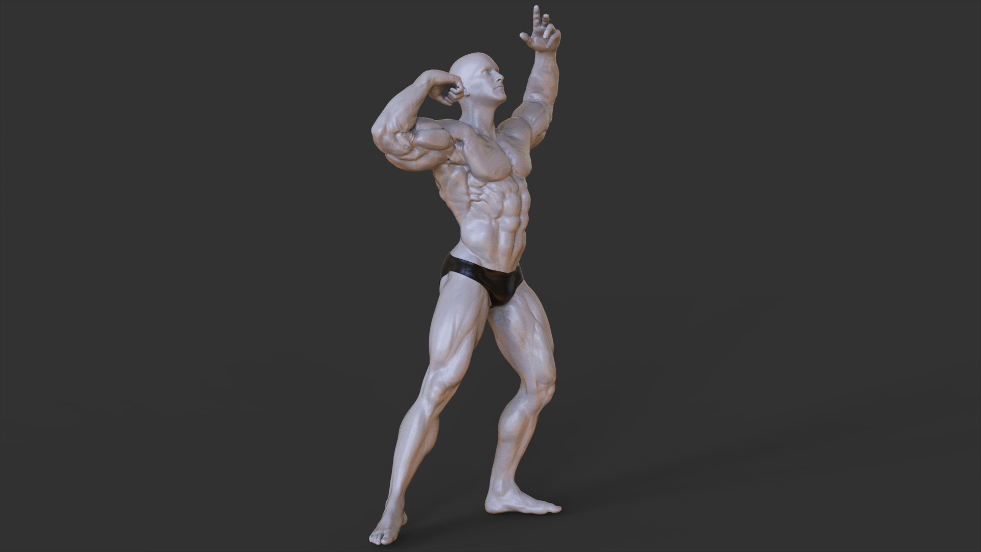 Bodybuilder Pose 3D print model_7