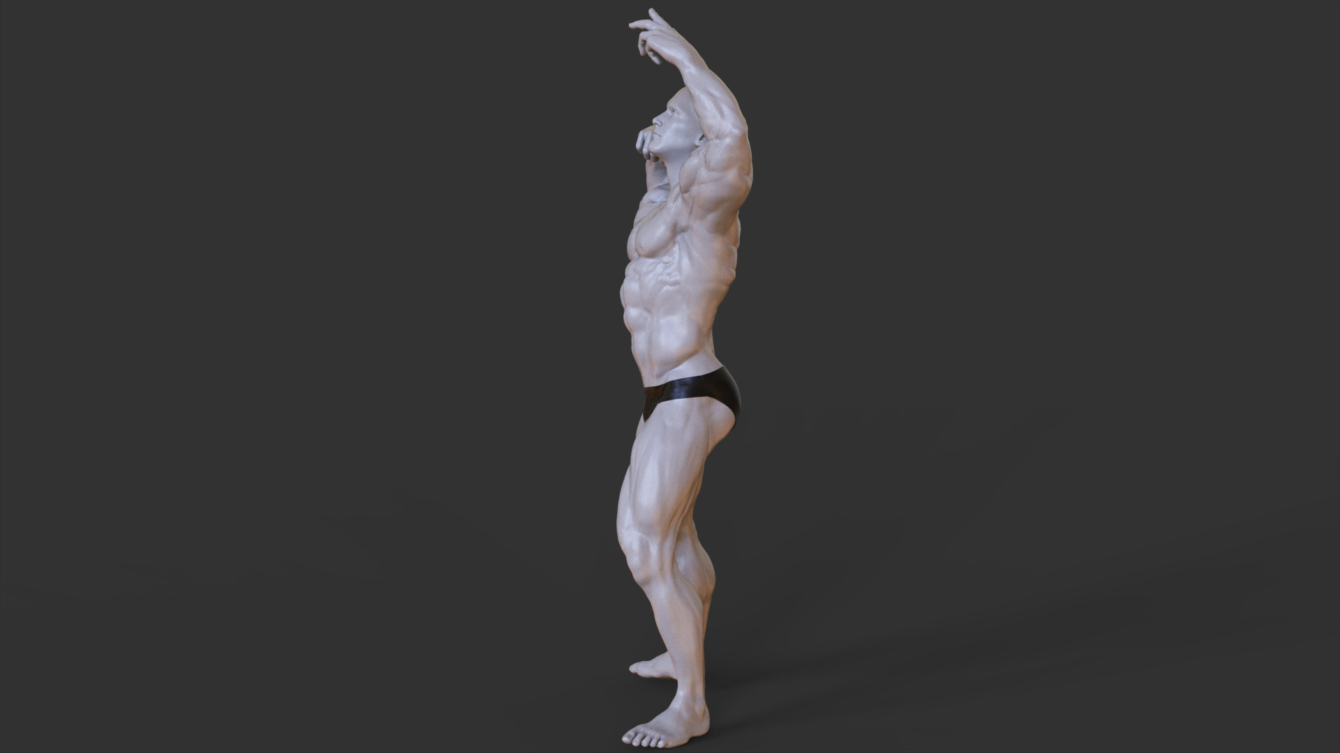 Bodybuilder Pose 3D print model_2