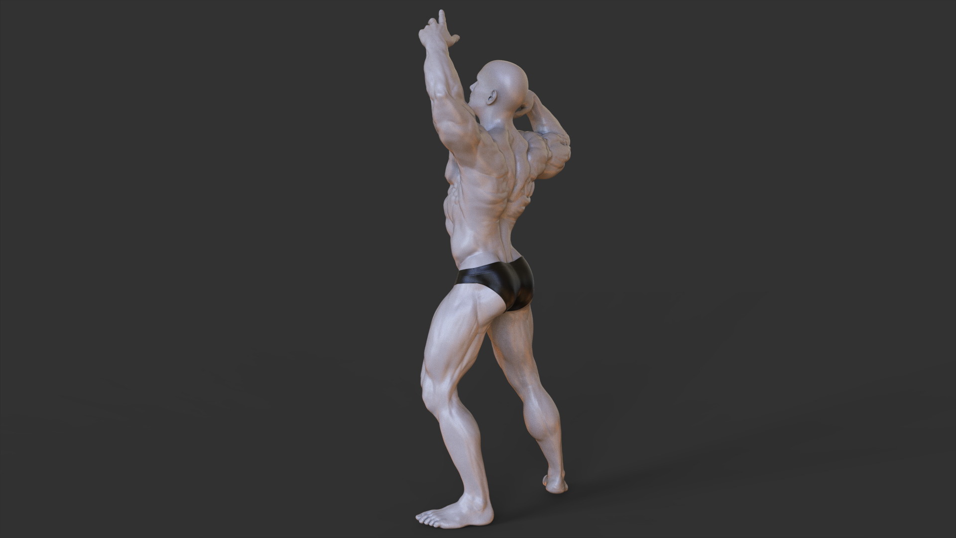 Bodybuilder Pose 3D print model_3
