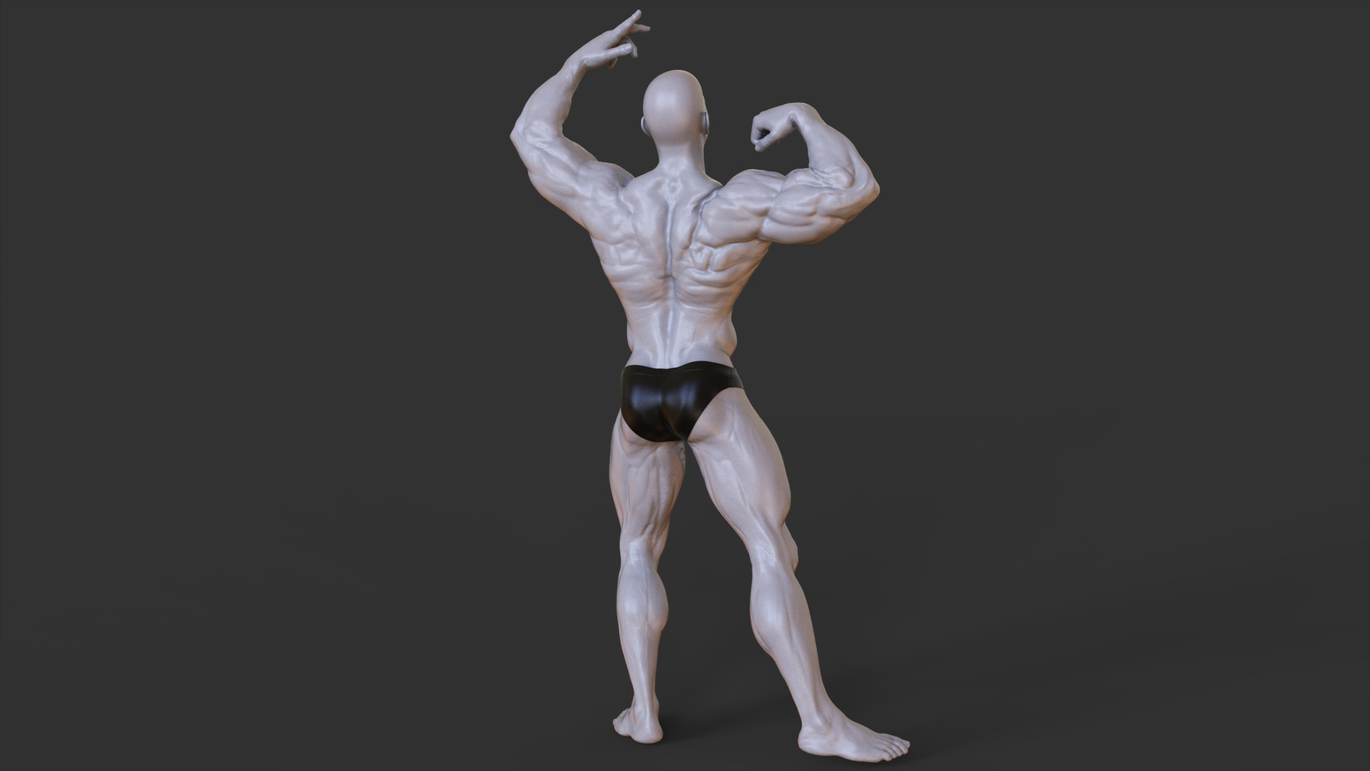 Bodybuilder Pose 3D print model_5