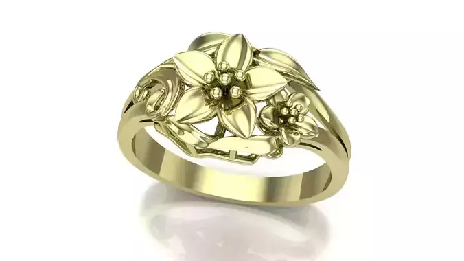 Rings flowers FL47331 3D print model