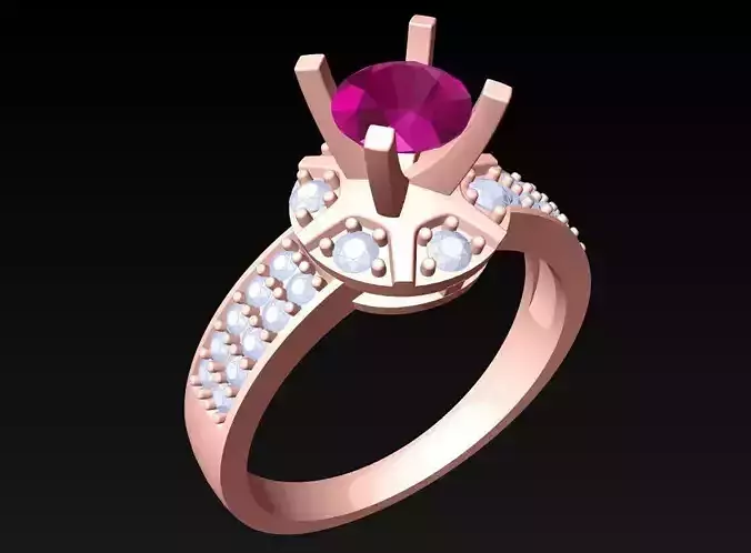 Diamond Ring - Womens Rings - N315354 3D print model