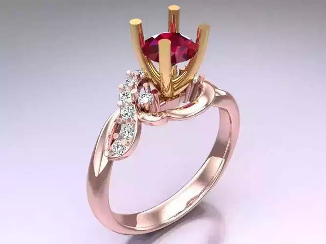 Diamond Ring - Womens Rings - N410310 3D print model