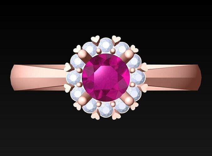 Diamond Ring - Womens Rings - N412844 3D print model