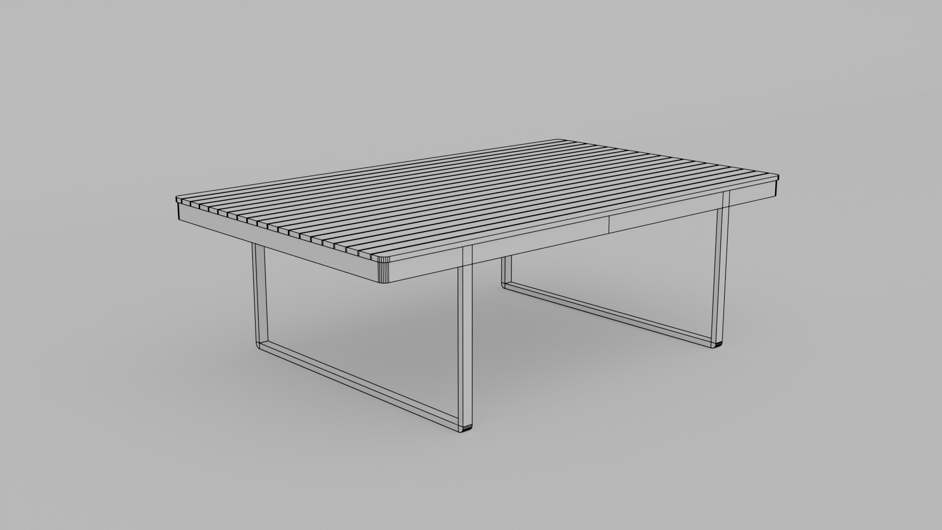 Table Free low-poly 3D model_3