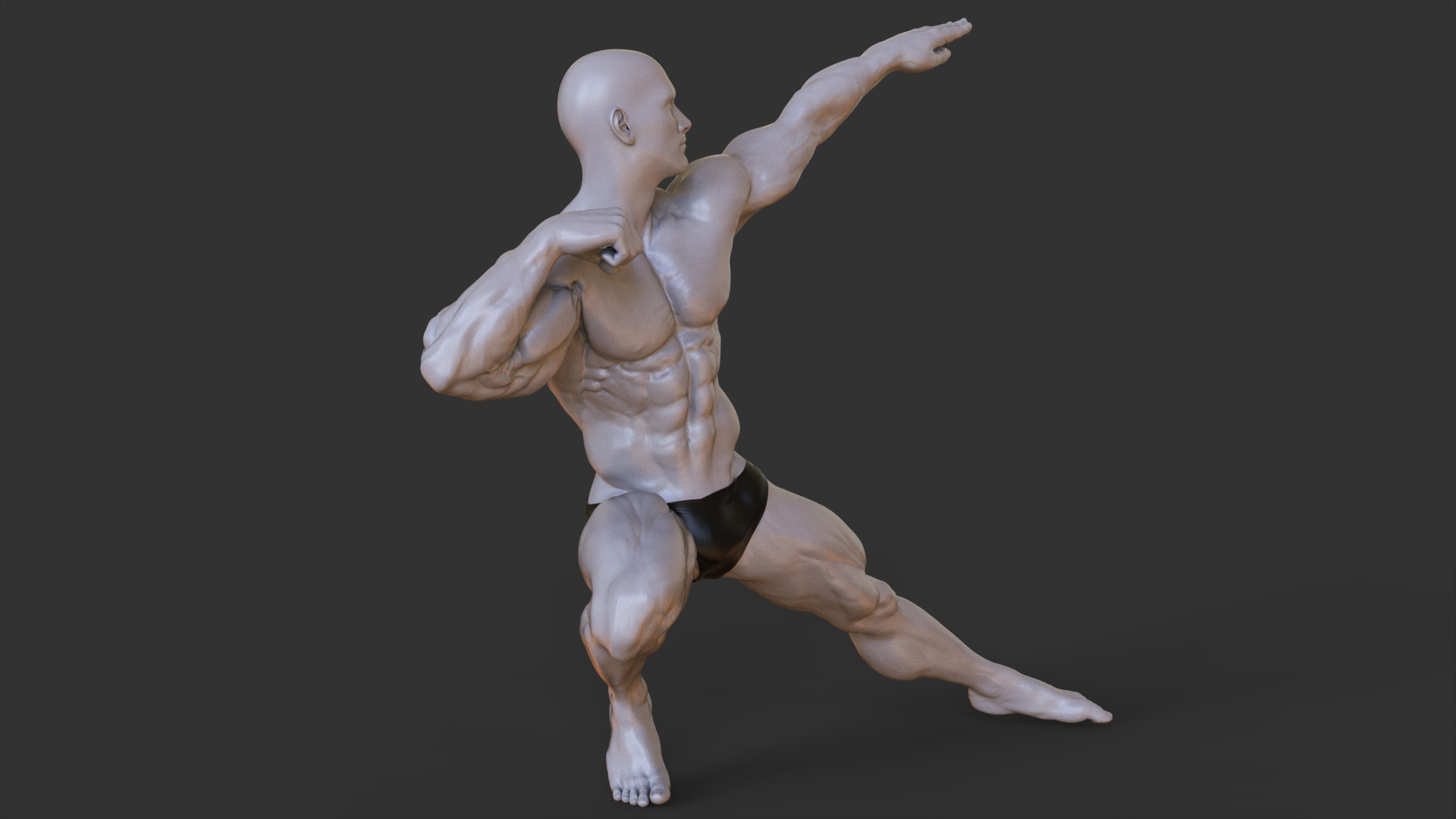 Bodybuilder Pose 3D print model_7