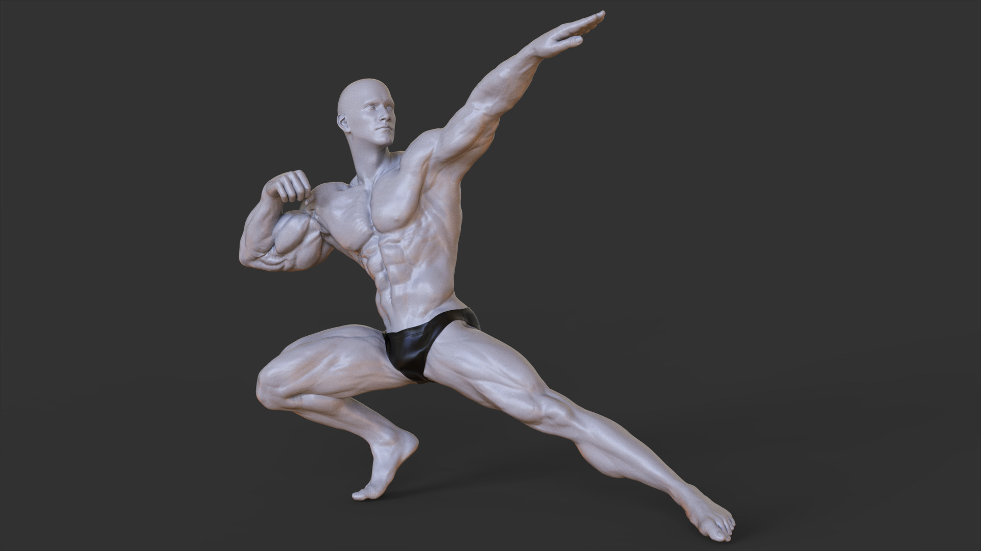 Bodybuilder Pose 3D print model_1