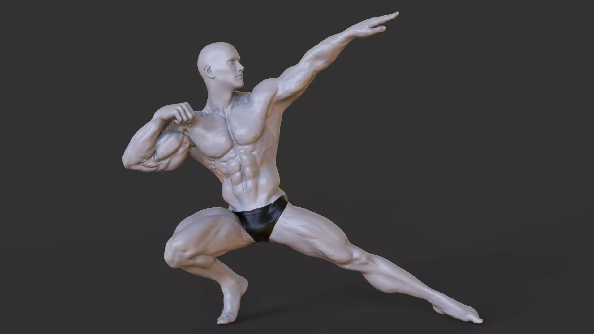 Bodybuilder Pose 3D print model_0