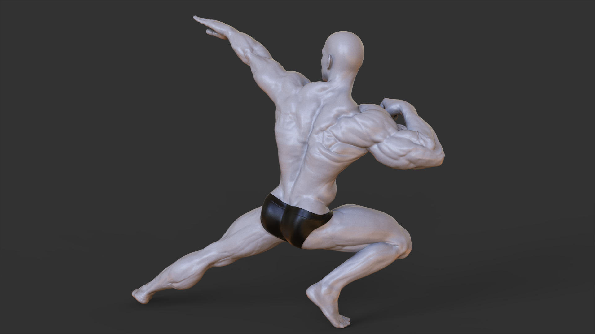 Bodybuilder Pose 3D print model_5