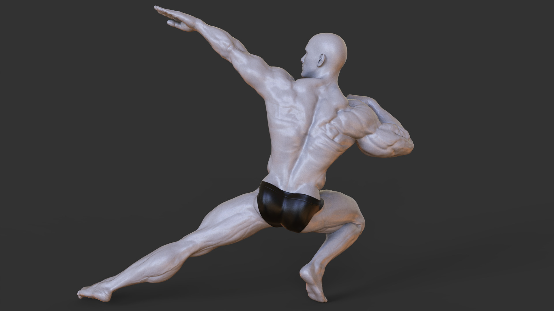 Bodybuilder Pose 3D print model_4