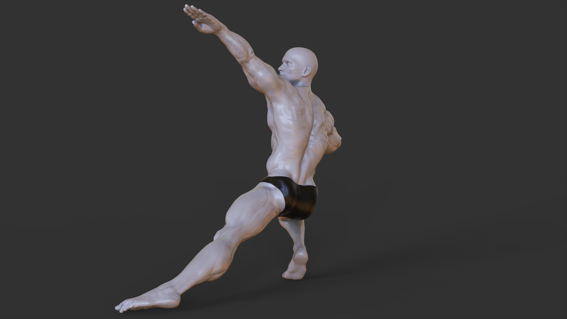 Bodybuilder Pose 3D print model_3