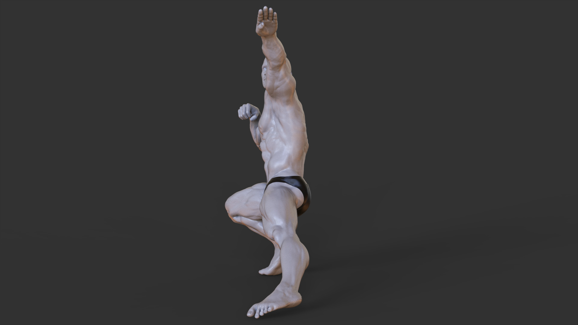 Bodybuilder Pose 3D print model_2