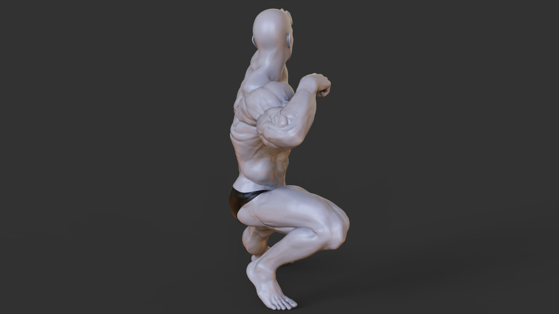 Bodybuilder Pose 3D print model_6
