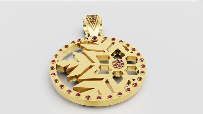 Snowflake Pendant 3D print model