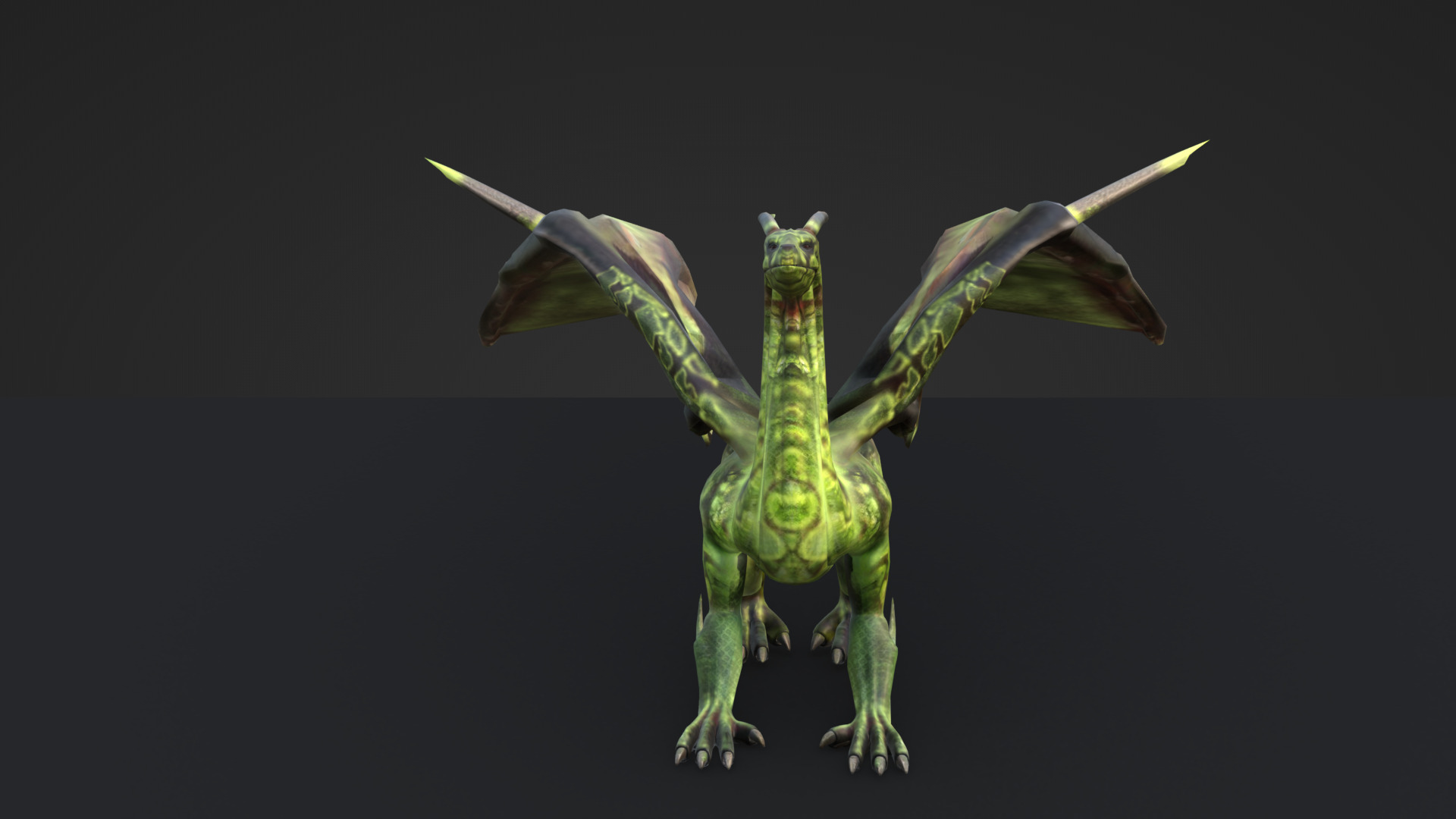 Dragon Low-poly 3D model_5