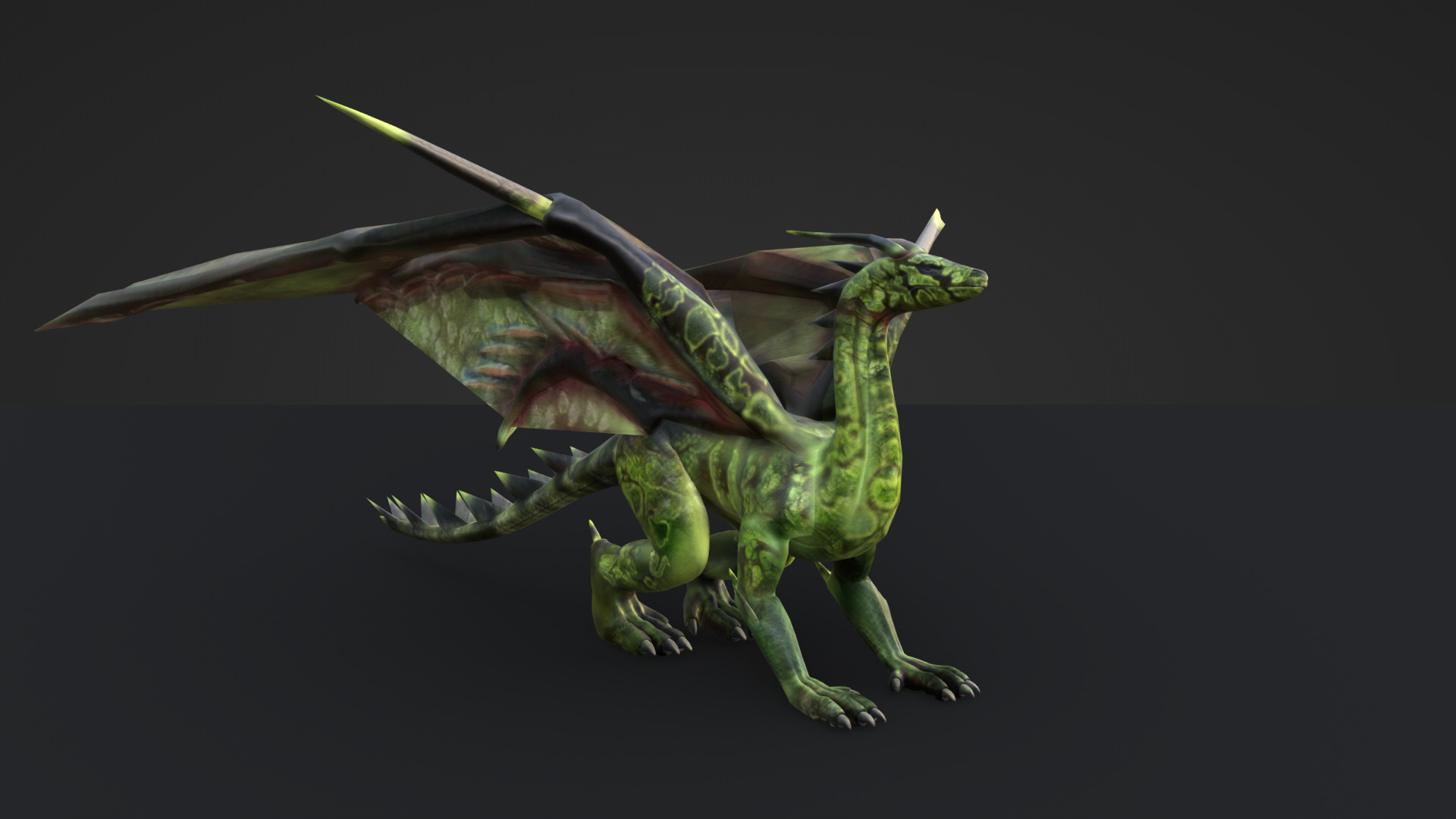 Dragon Low-poly 3D model_6