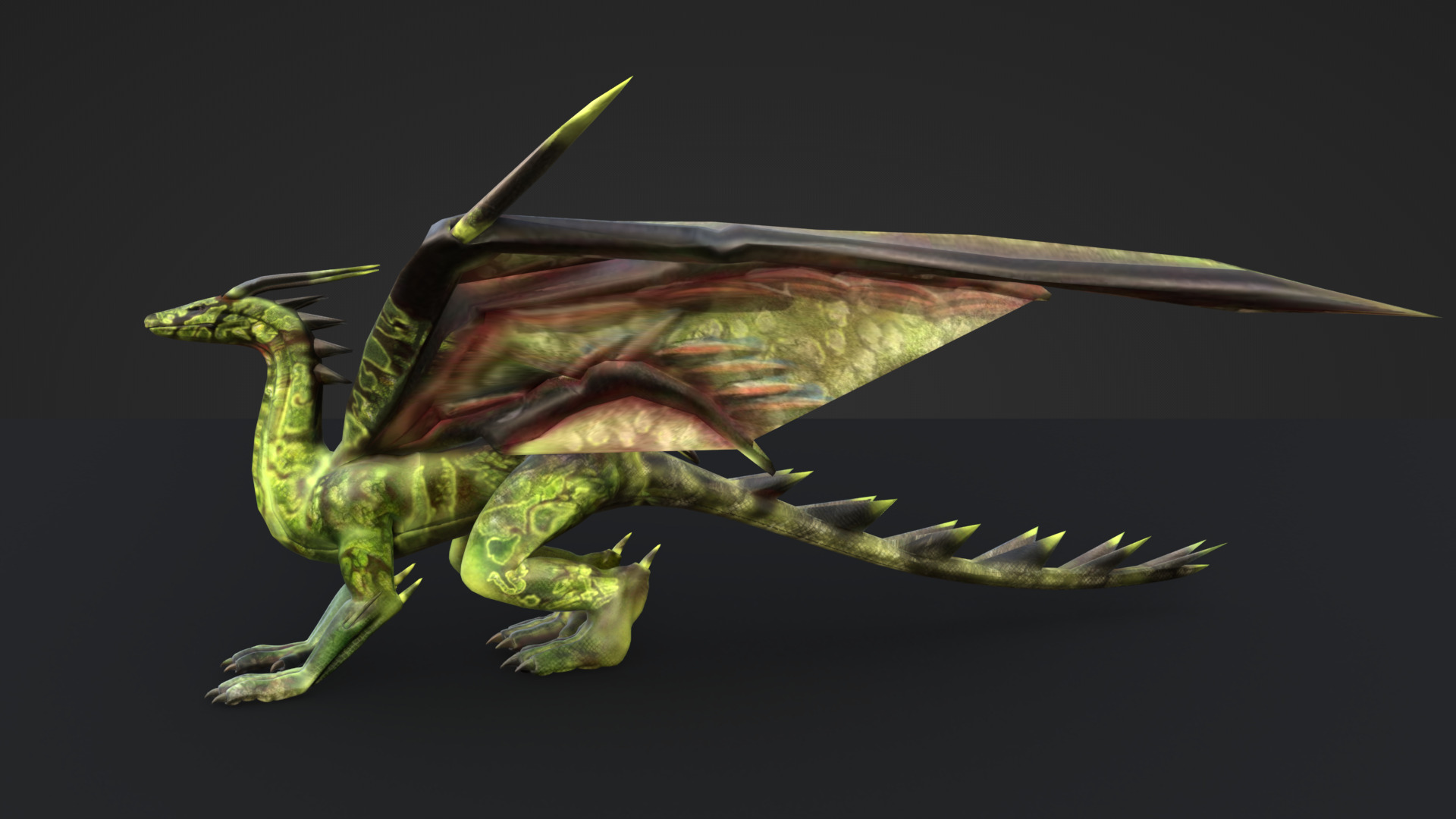 Dragon Low-poly 3D model_3
