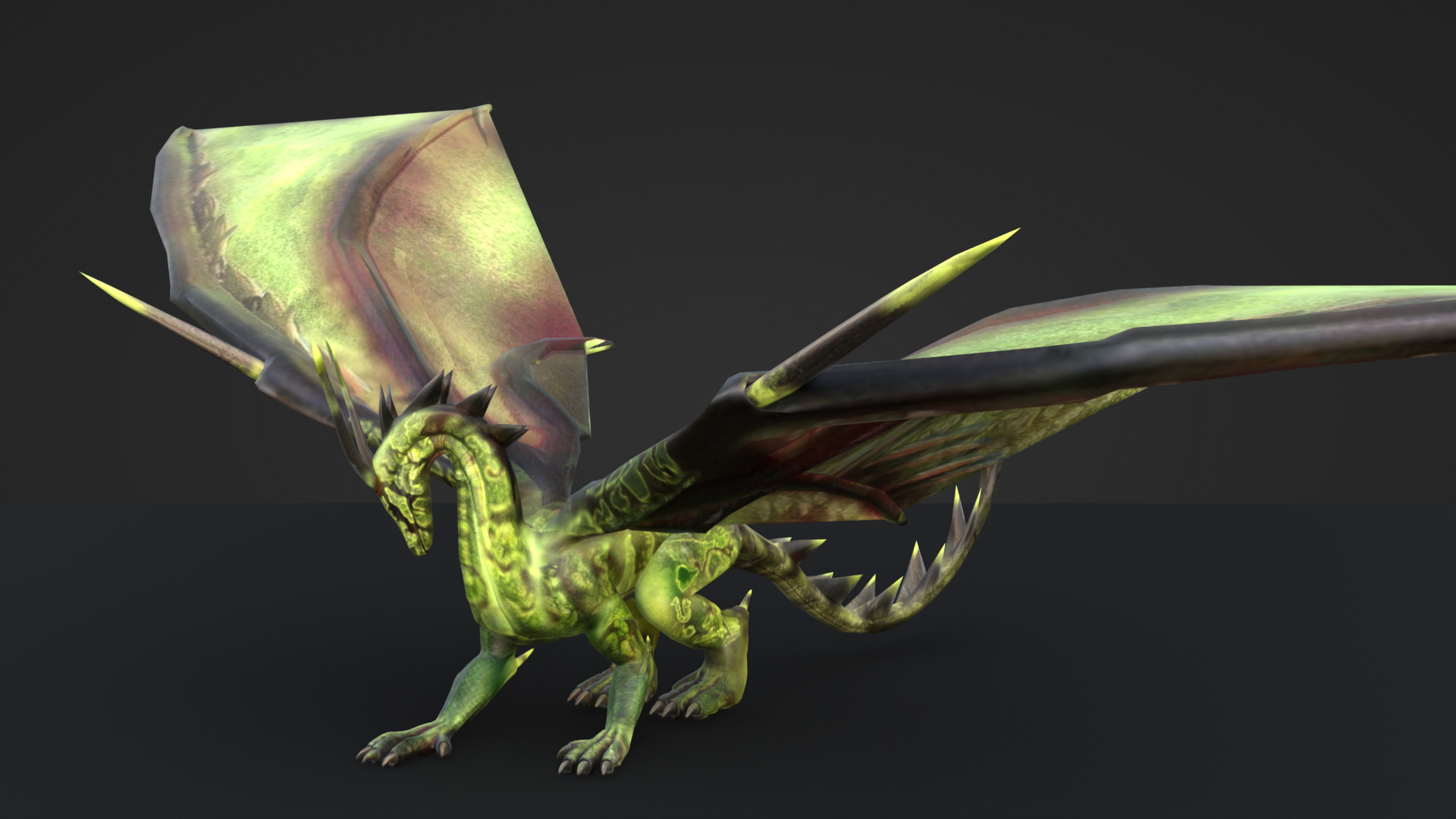 Dragon Low-poly 3D model_8