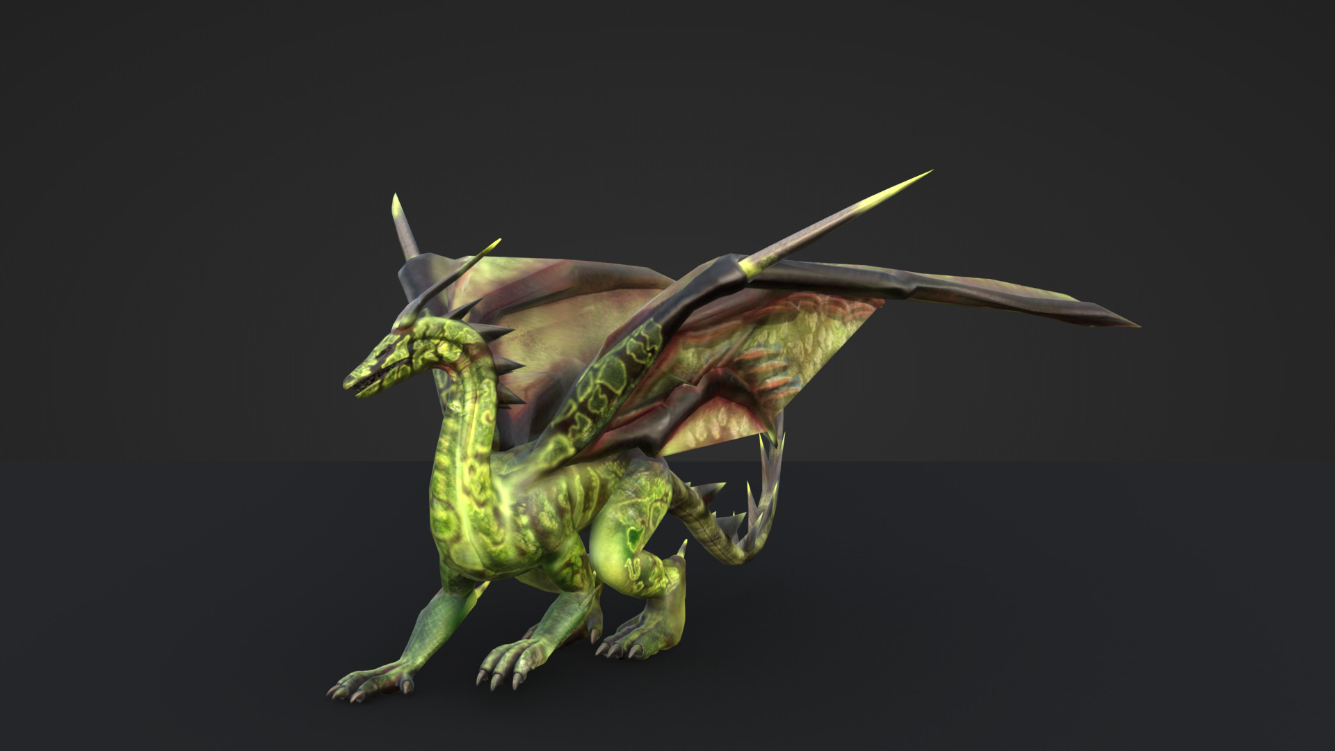 Dragon Low-poly 3D model_7