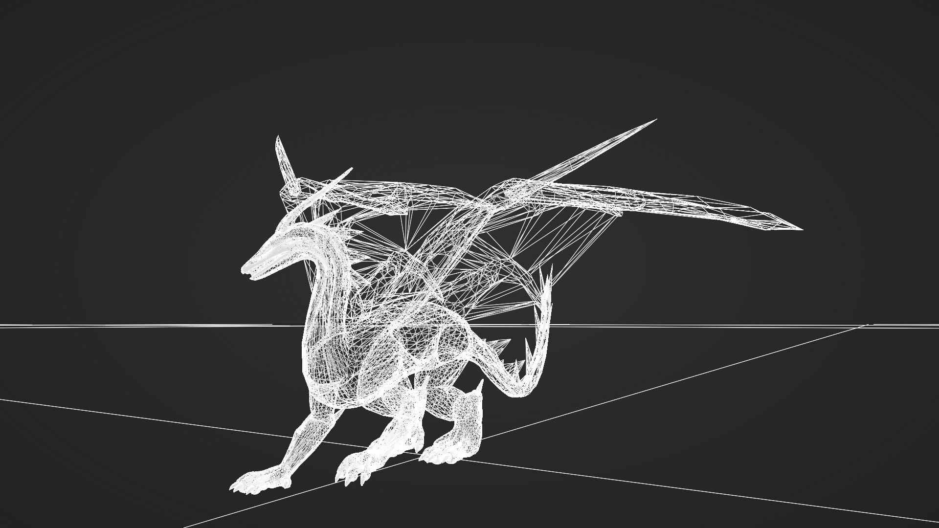 Dragon Low-poly 3D model_10