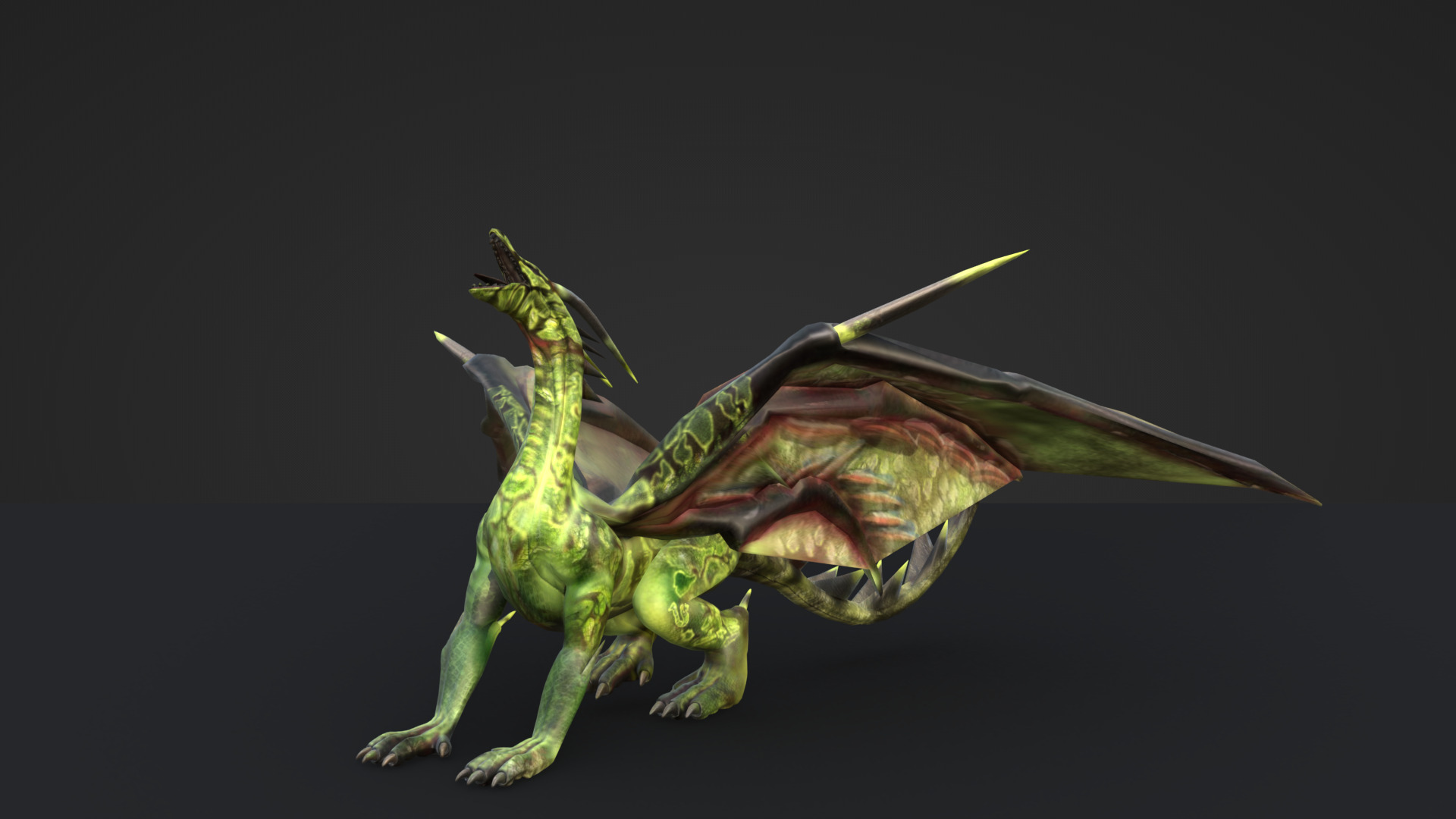 Dragon Low-poly 3D model_4