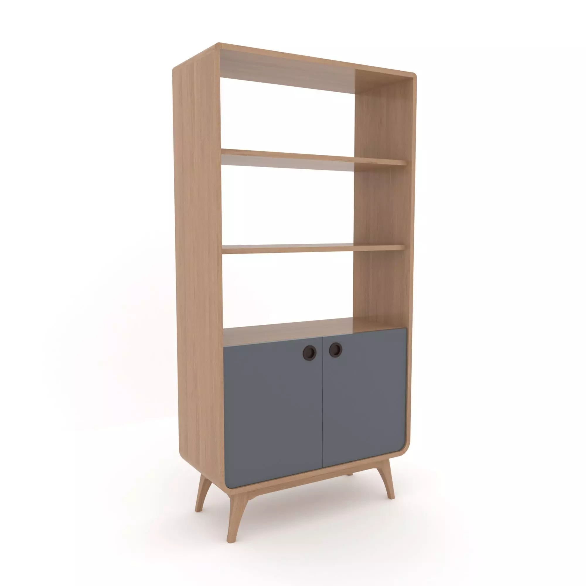 Modern Scandinavian Book Shelves Morris 3D model