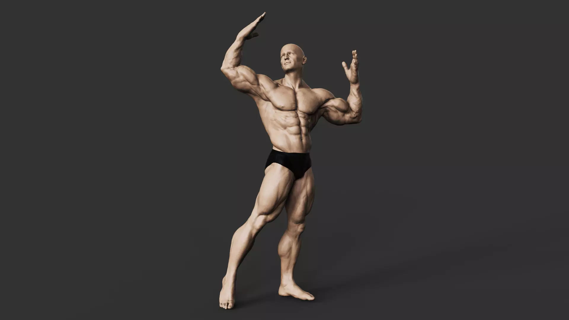 Bodybuilder 3D print model_0
