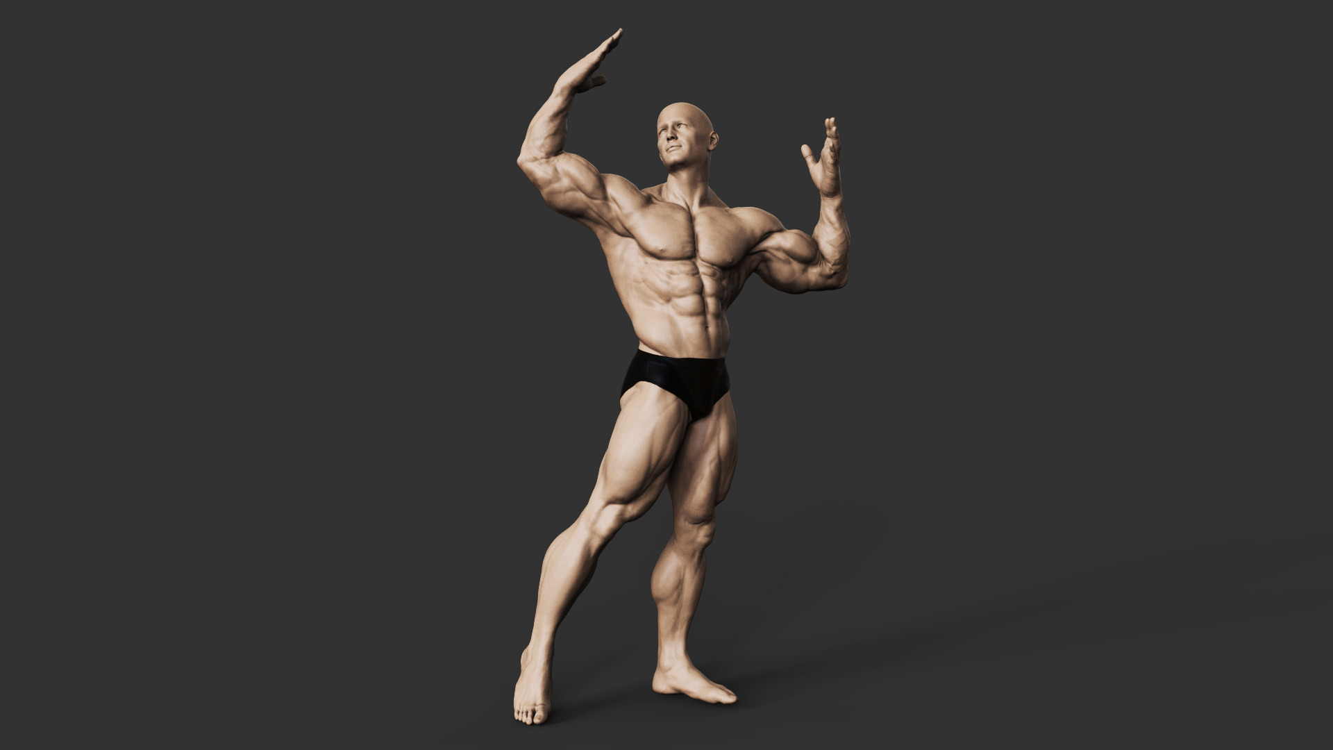Bodybuilder 3D print model_9