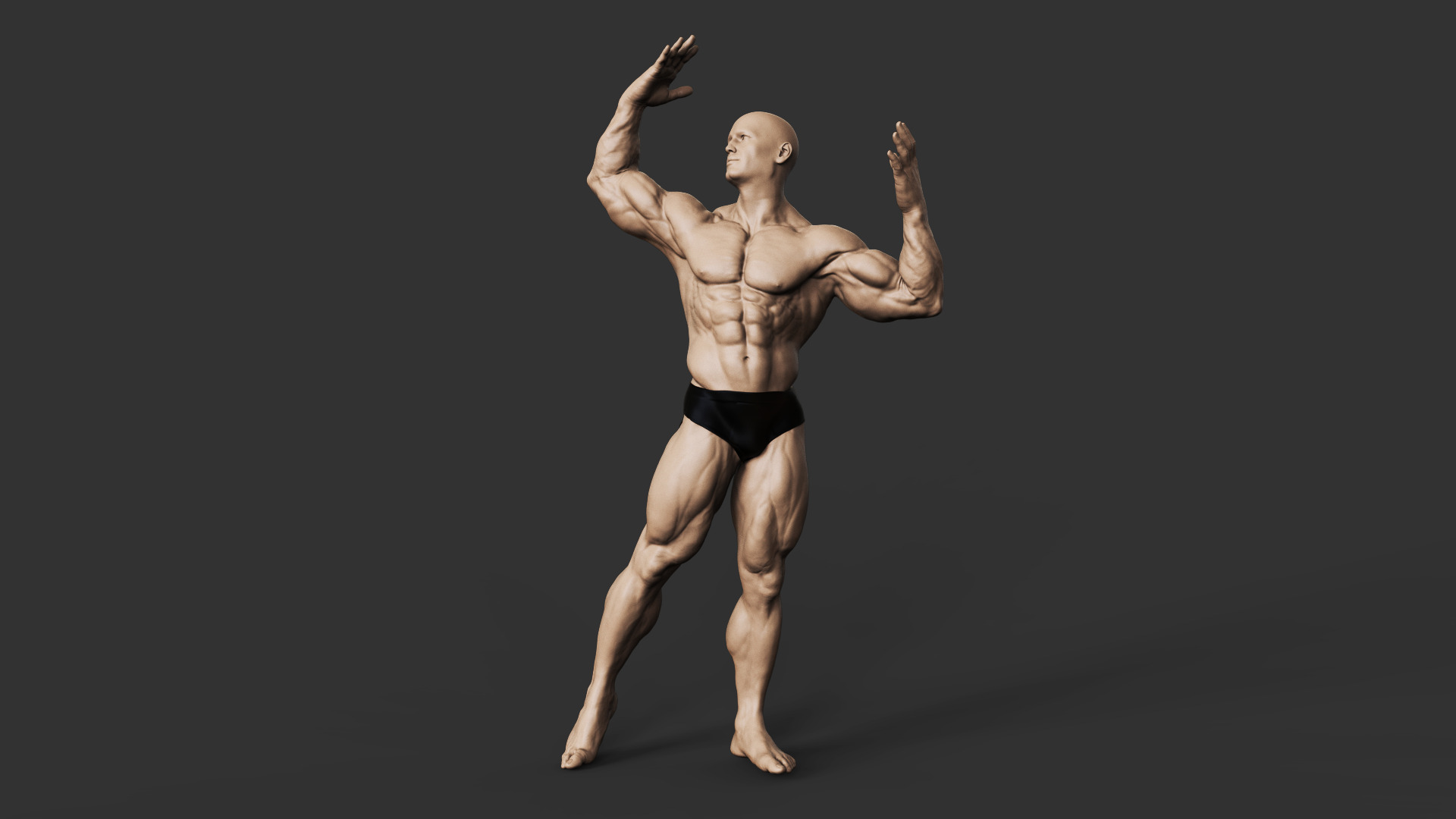 Bodybuilder 3D print model_1