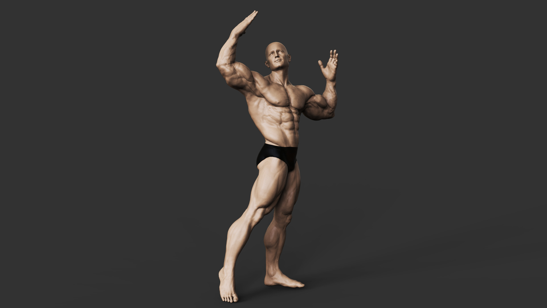 Bodybuilder 3D print model_8