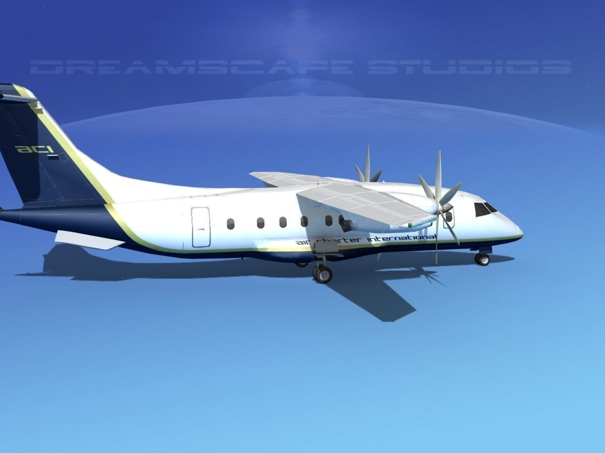 Dornier 328-130 Air Charter Intl 3D model_4