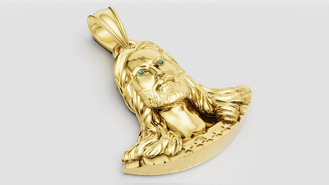  Gold Religious Pendant  3D print model