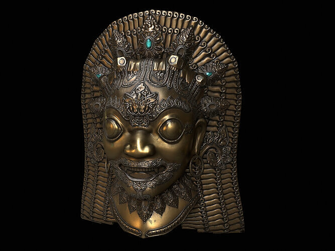 Antique Asian Sculpture PBR Low-poly 3D model