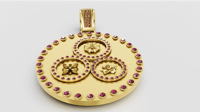 Floral Pendant  3D print model