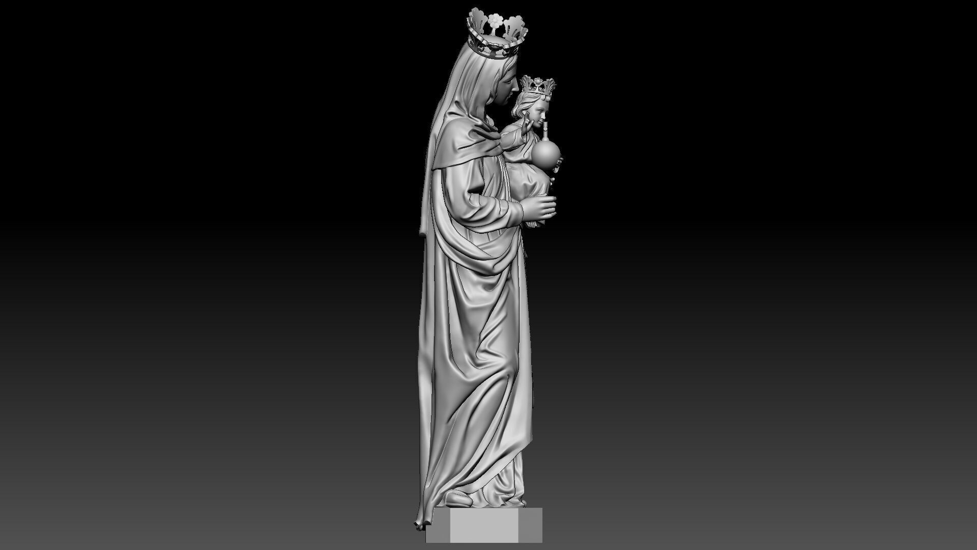Regina Virgin Mary 3D print model_6
