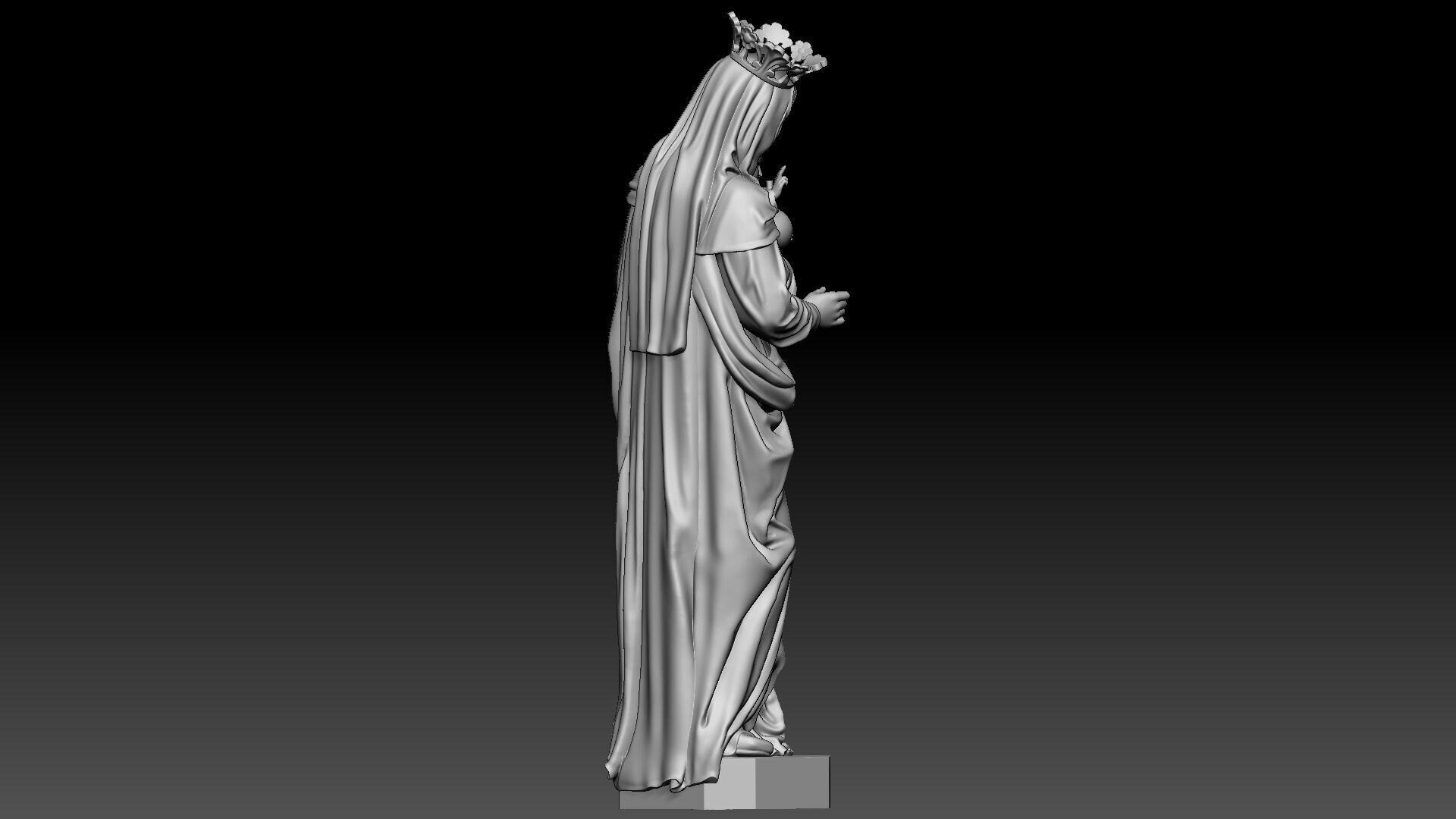 Regina Virgin Mary 3D print model_5