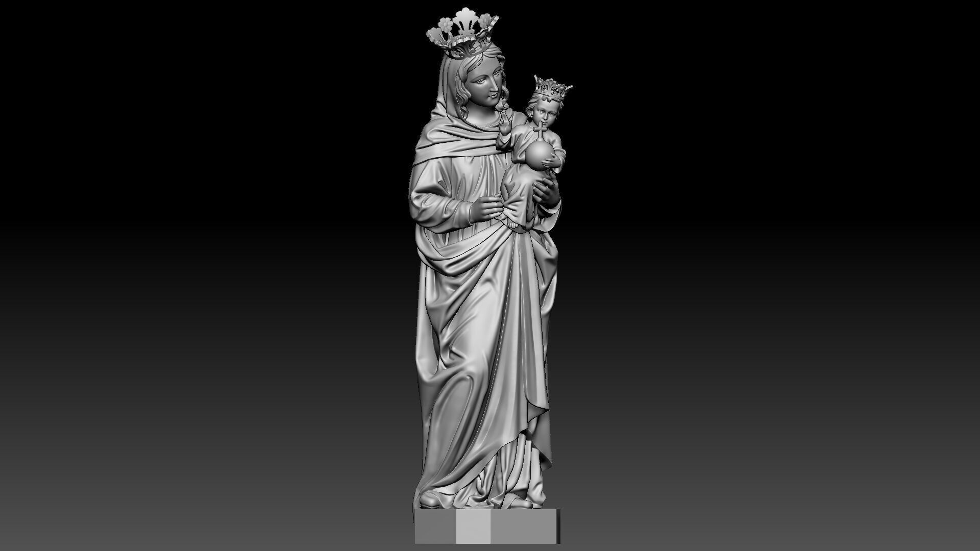 Regina Virgin Mary 3D print model_7