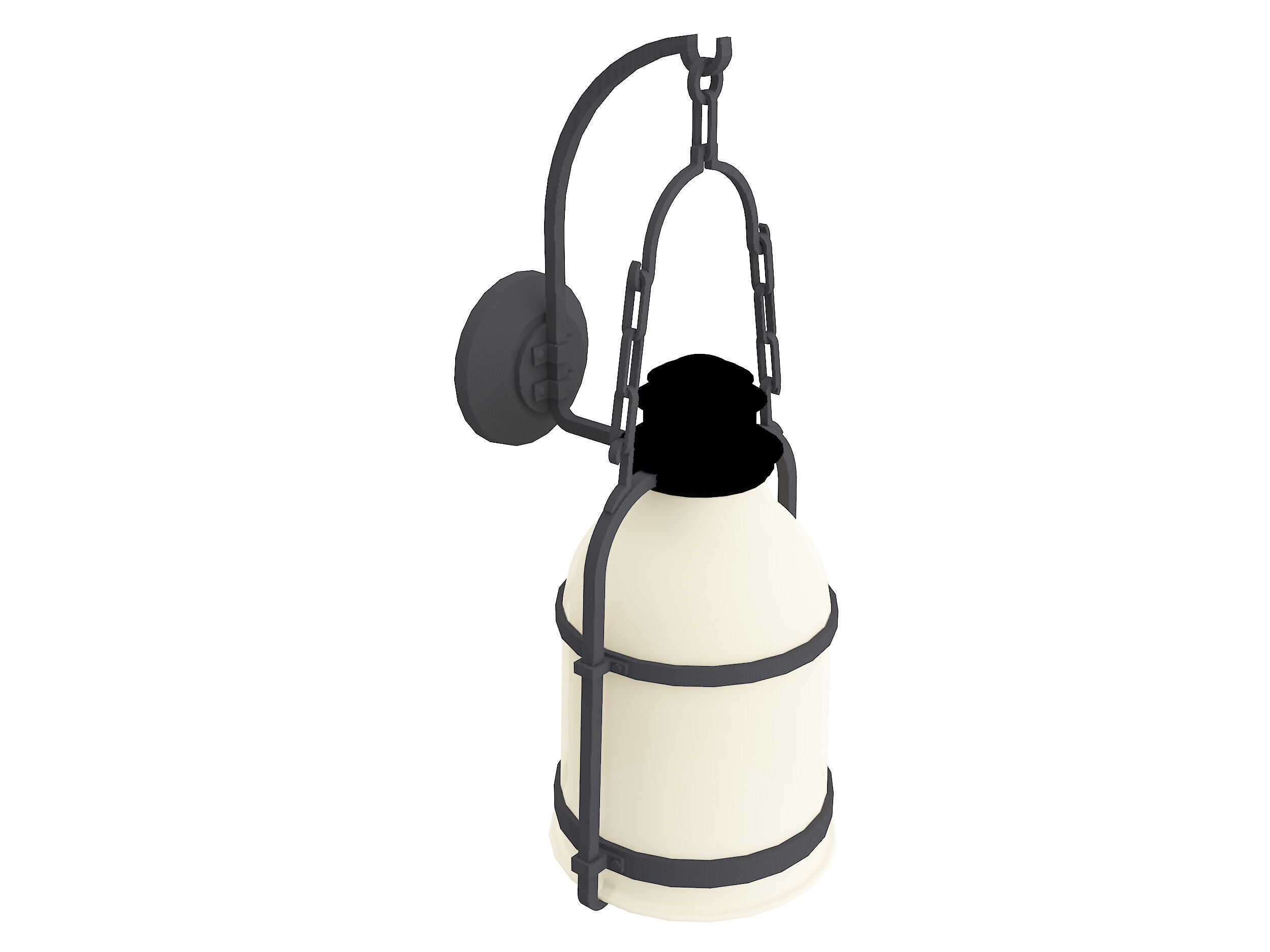 Street Lamp Low-poly 3D model_5