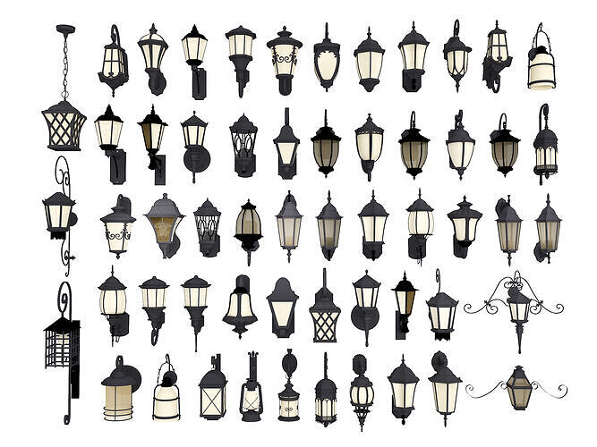 Street Lamp Low-poly 3D model