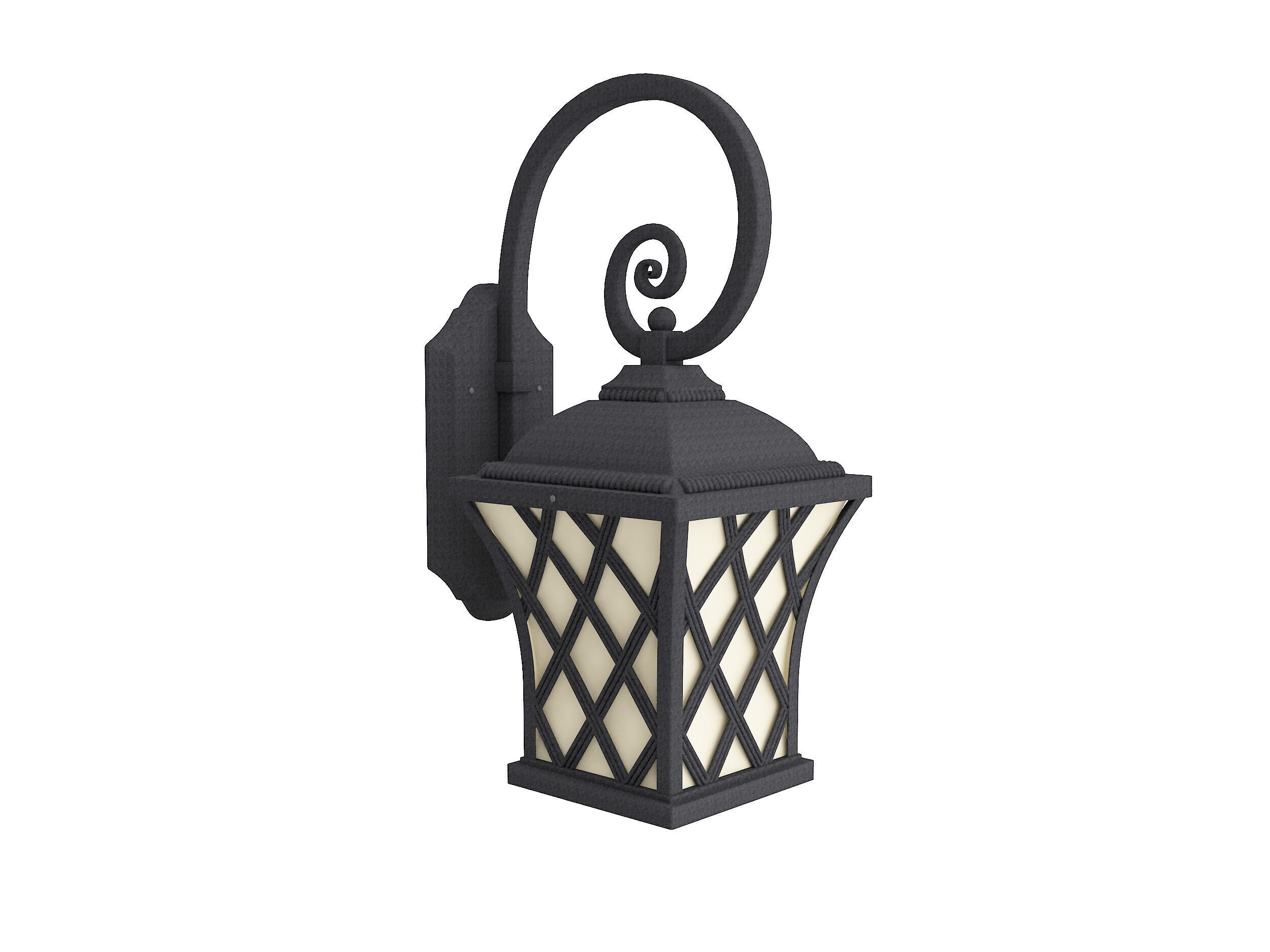 Street Lamp Low-poly 3D model_2